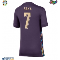 Ženski Nogometni dresi Anglija Bukayo Saka #7 Gostujoči EP 2024 Kratek Rokav